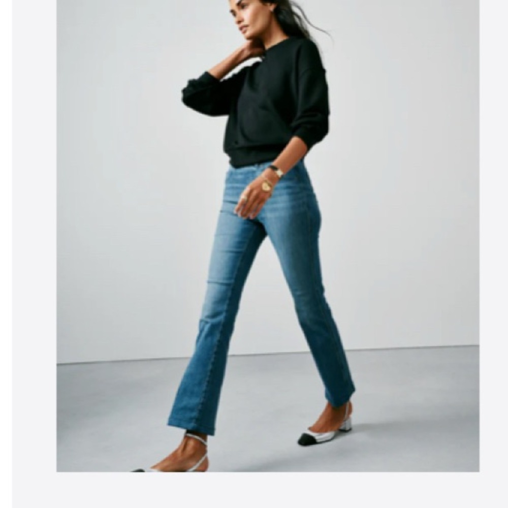 SPANX Blue Kick Flare Jeans